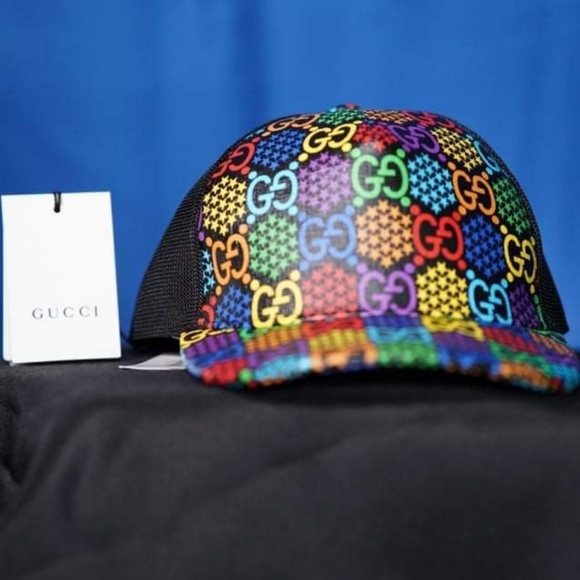 GUCCI Monogram Psychedelic Print Baseball Cap with Wrist Pouch - Picture 3 of 3